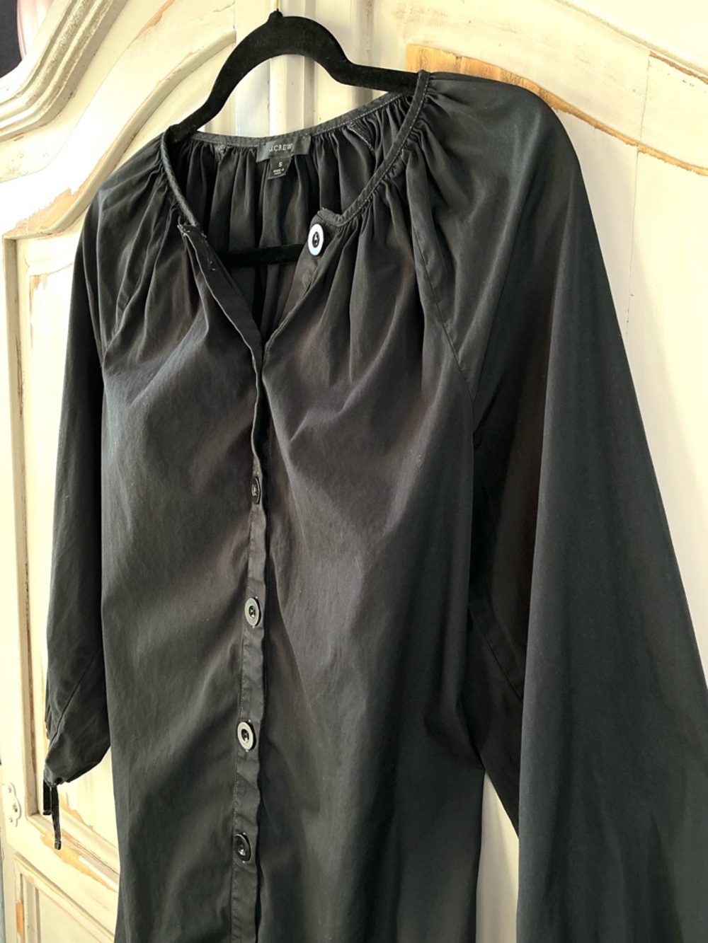 J Crew | Poplin 100% Cotton Button-Front Mini Shirt Dress Size Small - Picture 4 of 11